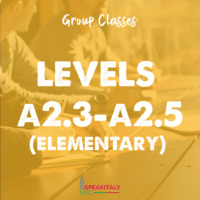 Group Classes - Level A2.3 - A2.5 (Elementary) - ONLINE